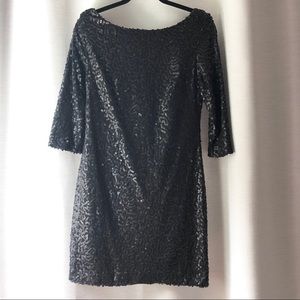 Jessica Simpson Black Sequined Dress